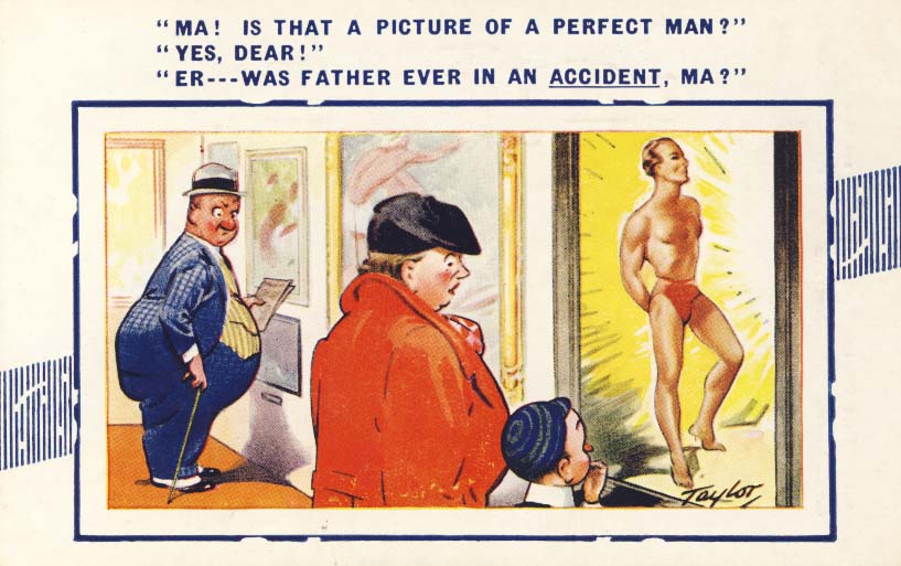 Ma! Is that a picture of a perfect man? postcard