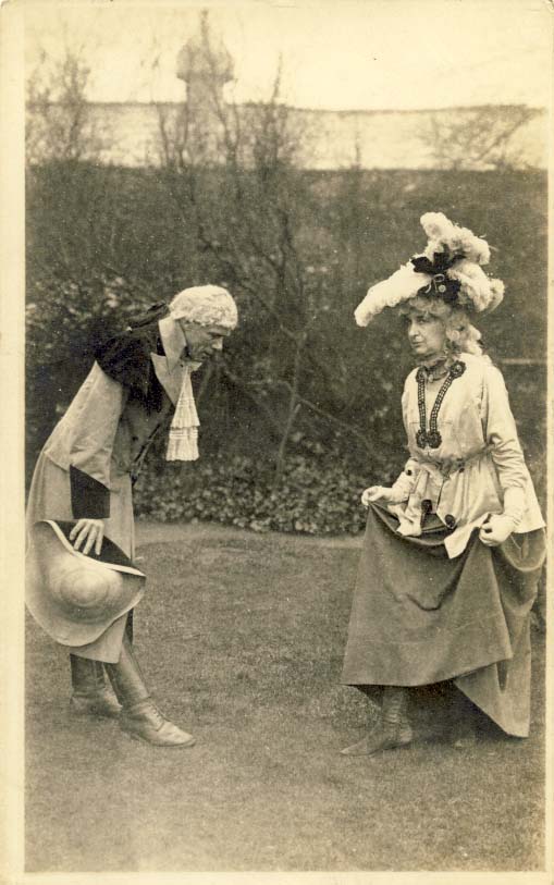 Canadian Military Base performance with cross-dressing postcard