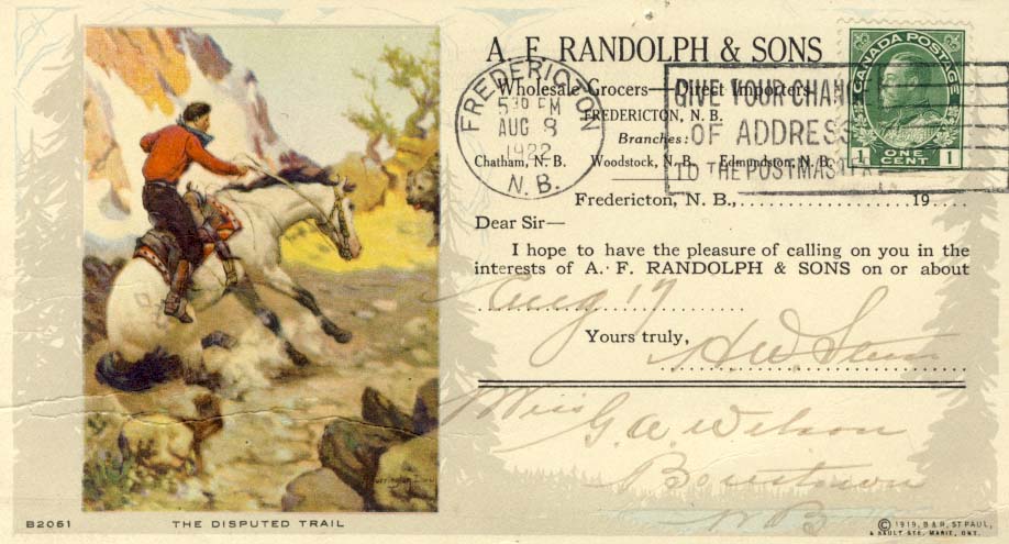 A.F. Randolph & Sons: The Disputed Trail blotter