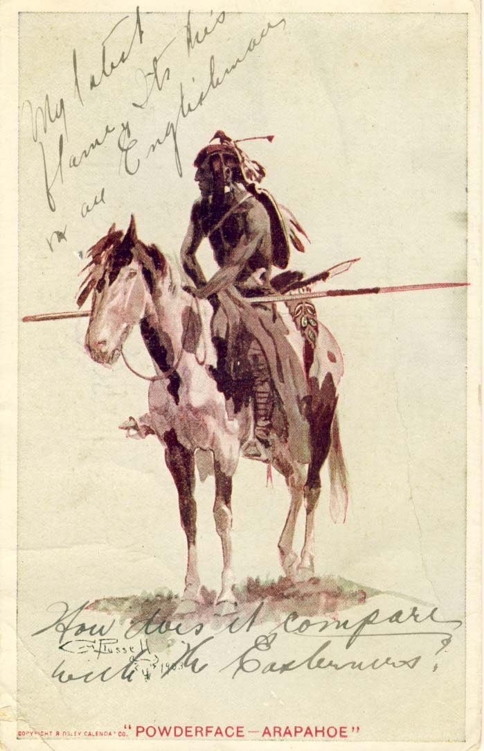 Powderface - Arapahoe. postcard 1903