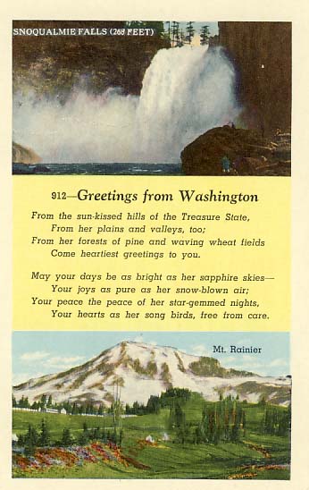 Greetings from Washington postcard