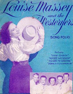 Louise Massey song folio, 1941