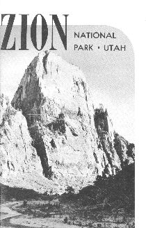 Zion National Park, Utah, brochure 1950.