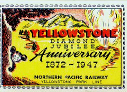 Yellowstone Diamond Jubilee, stamp 1947